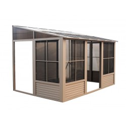 Gazebo Penguin Florence - Wall Mounted Solarium 8x12 Polycarbonate Roof  (W1207-12)