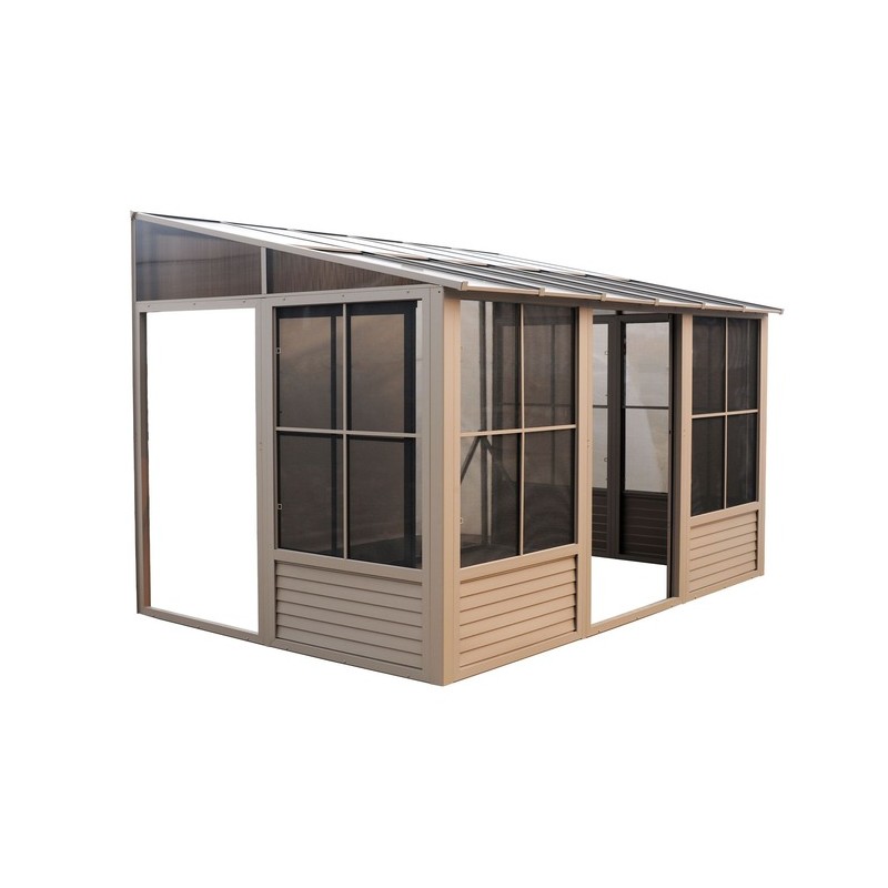 Gazebo Penguin Florence - Wall Mounted Solarium 10x12 Polycarbonate Roof (W1209-12)