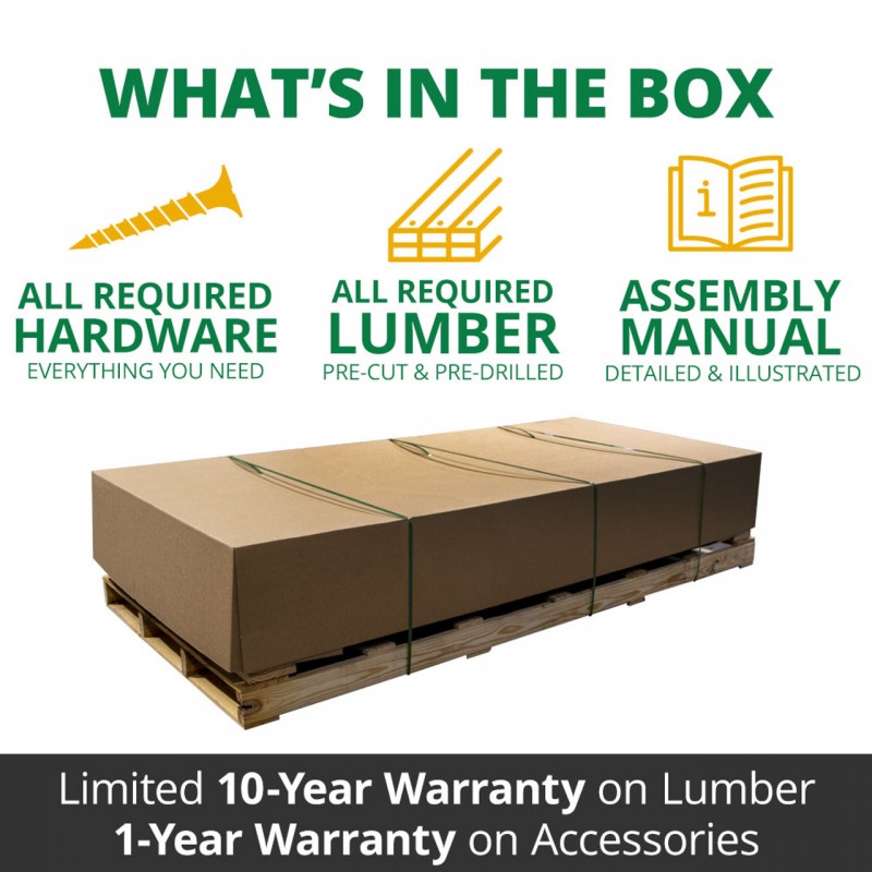 Gorilla Treasure Trove I Cedar Swing Set Kit w/ Deluxe Treehouse Wood Roof (01-1037-AP)