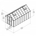 Palram 8'x16' Snap & Grow Hobby Greenhouse Kit - Silver (HG8016)