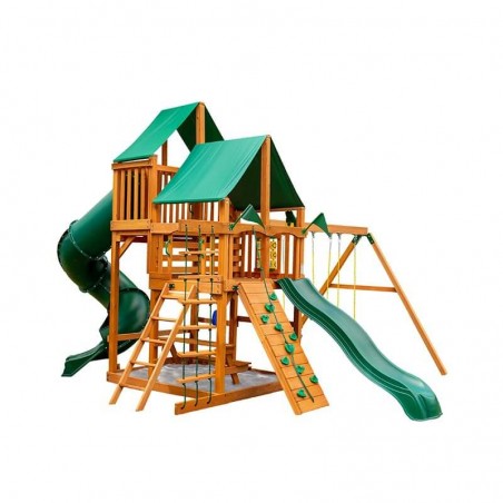 Gorilla Great Skye I Cedar Wood Swing Set w/ Deluxe Vinyl Canopy (01-0030-AP-1)