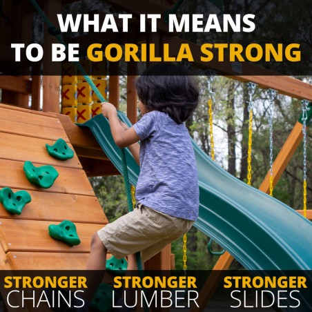 Gorilla Great Skye I Cedar Wood Swing Set w/ Deluxe Vinyl Canopy (01-0030-AP-1) Gorilla Great Skye I Cedar Wood Swing Set w/ Deluxe Vinyl Canopy (01-0030-AP-1)