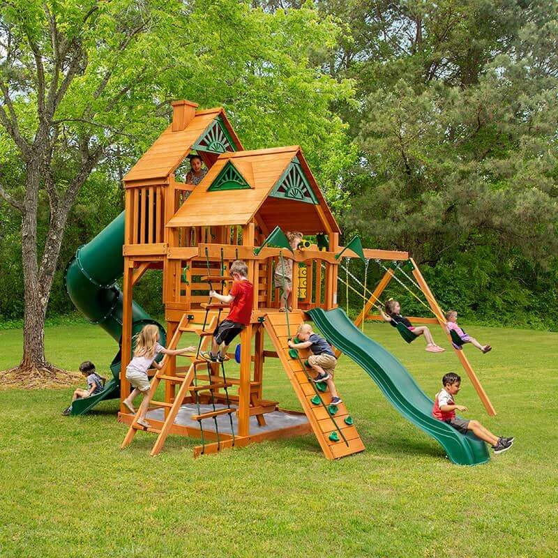 Gorilla Great Skye I Cedar Wood Swing Set w/ Standard Wood Roof (01-0030-AP)