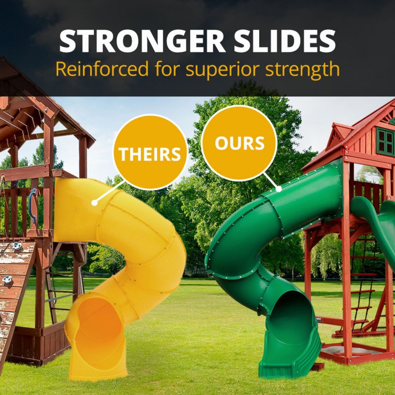 Gorilla Great Skye I Cedar Wood Swing Set w/ Standard Wood Roof (01-0030-AP)