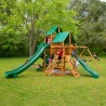 Gorilla Great Skye II Cedar Wood Swing Set w/ Deluxe Green Vinyl Canopy (01-0031-AP-1)