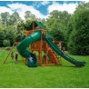 Gorilla Great Skye II Cedar Wood Swing Set w/ Deluxe Green Vinyl Canopy (01-0031-AP-1)