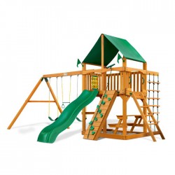 Gorilla Playset Chateau Swing Set w/ Amber Posts (01-0003-AP-1)