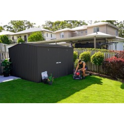 Absco Premier 10 x 10 Metal Storage Shed - Monument (AB1005)