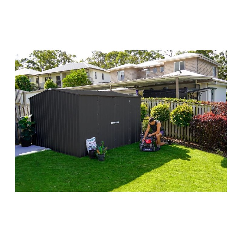 Absco Premier 10 x 10 Metal Storage Shed - Monument (AB1005)