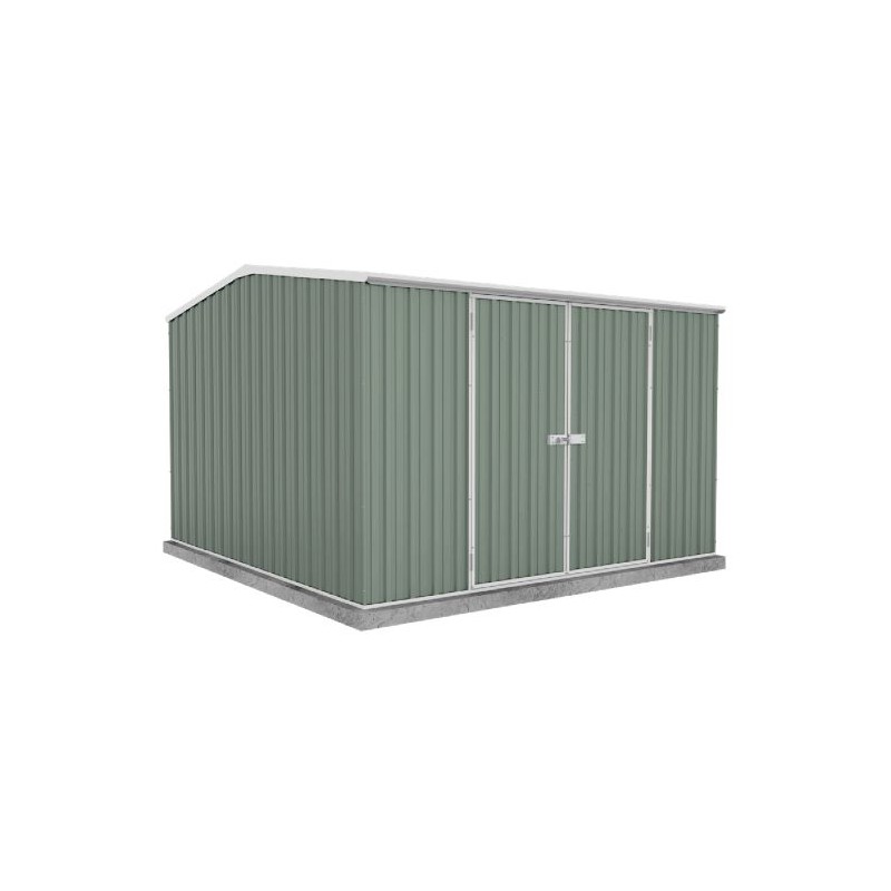 Absco Premier 10 x 10 Metal Storage Shed - Pale Eucalypt (AB1006)