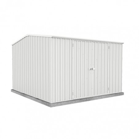 Absco Premier 10 x 10 Metal Storage Shed - Surfmist (AB1007)