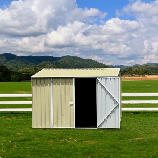 Absco Premier 10 x 10 Metal Storage Shed - Classic Cream (AB1008)