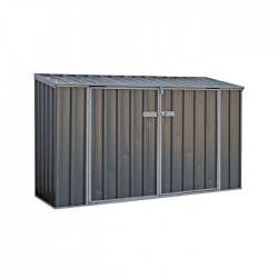 Absco Durango 7.5 x 2.5 Metal Bike Shed - Woodland Gray (AB1106)