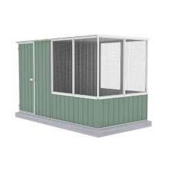 Absco Poultry Paradise 5 x 9.7 Chicken Coop - Pale Eucalypt (AB1202)