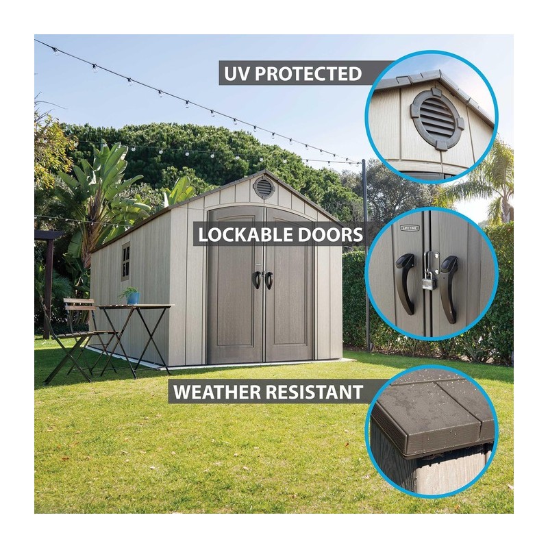 Lifetime 8 X 17.5 Outdoor Storage Shed (60352)