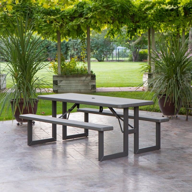 Lifetime 6-Foot Craftsman Folding Picnic Tables (60398)