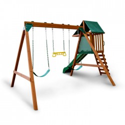Gorilla Basic Free Standing Swingset w/ Slide (01-1105)