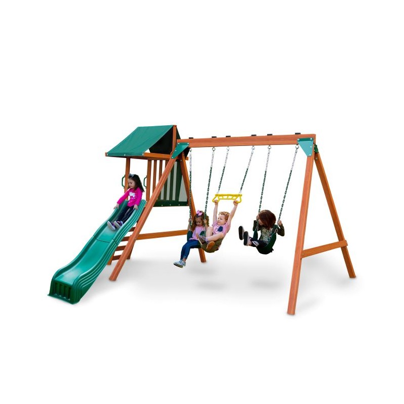 Gorilla Basic Free Standing Swingset w/ Slide (01-1105)
