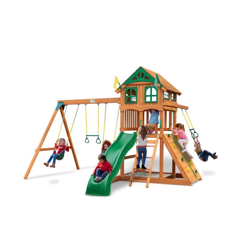 Gorilla Outing w/ Monkey Bars w/ Deluxe Green Vinyl Canopy and Treehouse (01-1068)