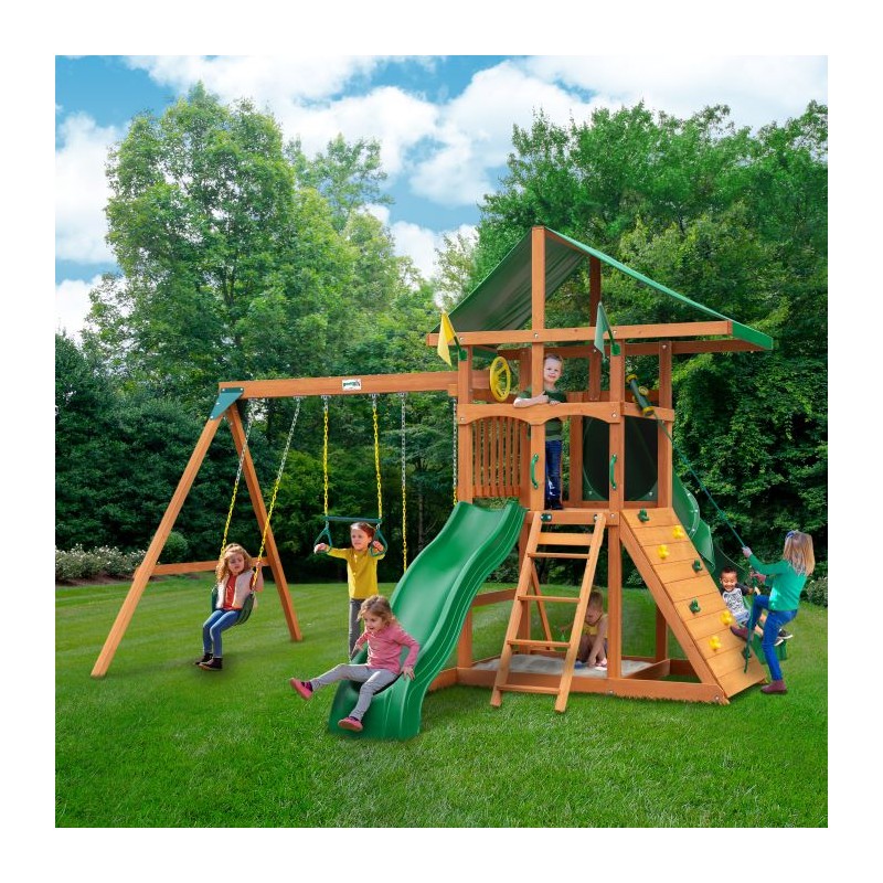 Gorilla Outing w/ Tube Slide w/ Deluxe Green Vinyl Canopy (01-1073)