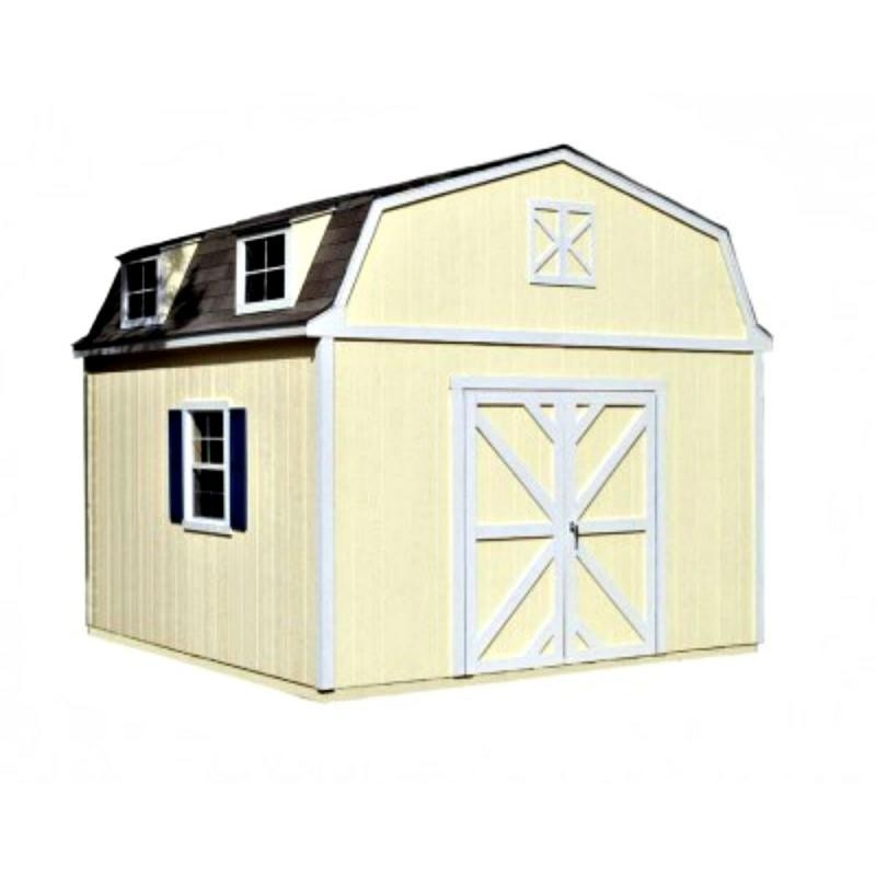 Handy Home Sequoia 12x16 Wood Storage Shed w/ Floor - Barn Style (18205-1)