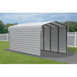 Arrow Carport 2-sided enclosure 10x24x09- Eggshell (CPH102409ECL2)