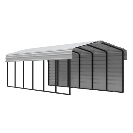 Arrow Carport 10X29X07 with 1-sided enclosure 10X29X07-Eggshell (CPH102907ECL1) Arrow Carport 10X29X07 with 1-sided enclosure 10X29X07-Eggshell (CPH102907ECL1)