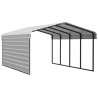 Arrow 1-Sided 12x20x7 Galvanized Steel Carport Kit - Eggshell (CPH122007ECL1) Arrow 1-Sided 12x20x7 Galvanized Steel Carport Kit - Eggshell (CPH122007ECL1)