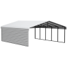 Arrow 1-Sided 20x24x7 Galvanized Steel Carport Kit - Eggshell (CPH202407ECL1) Arrow 1-Sided 20x24x7 Galvanized Steel Carport Kit - Eggshell (CPH202407ECL1)