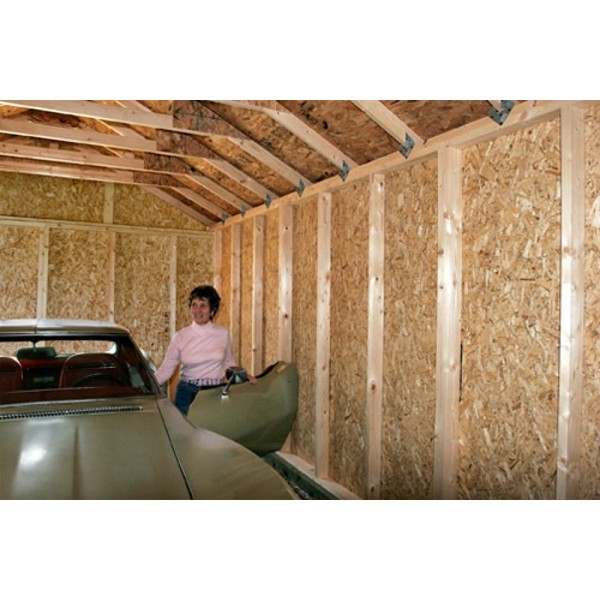 Greenbriar 12x24 Wood Garage Shed Kit - ALL Pre-Cut 