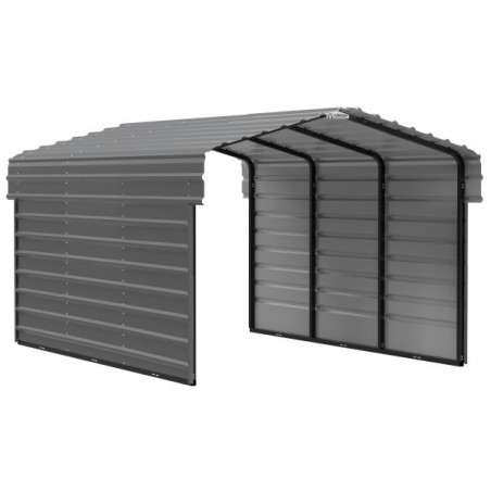 Arrow Carport 10X15x07 with 2-sided Enclosure Charcoal (CPHC101507ECL2) Arrow Carport 10X15x07 with 2-sided Enclosure Charcoal (CPHC101507ECL2)