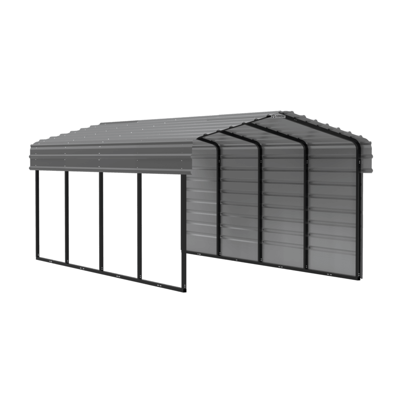 Arrow Carport 1-sided 10x20x09 enclosure- Charcoal (CPHC102009ECL1)