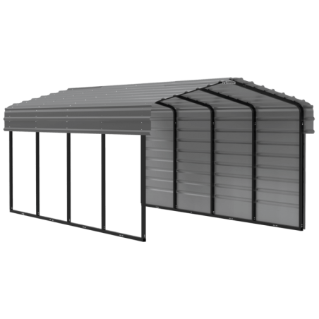 Arrow Carport 1-sided 10x20x09 enclosure- Charcoal (CPHC102009ECL1)
