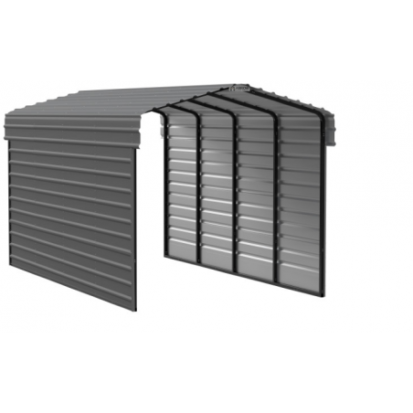 Arrow Carport 10x20x09 with 2-sided enclosure-Charcoal (CPHC102009ECL2) Arrow Carport 10x20x09 with 2-sided enclosure-Charcoal (CPHC102009ECL2)