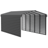 Arrow 2-Sided 12x24x9 Galvanized Steel Carport Kit - Charcoal (CPHC122409ECL2)