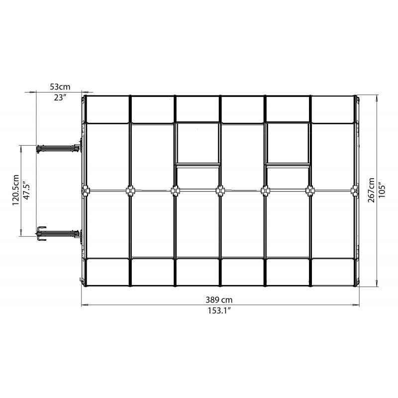 Rion 8'x8' Grand Gardener 2 Clear Greenhouse Kit (HG7208C)