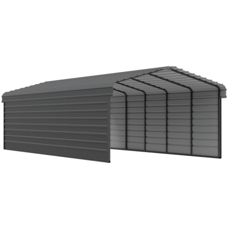 Arrow 2-Sided 12x29x7 Galvanized Steel Carport Kit - Charcoal (CPHC122907ECL2) Arrow 2-Sided 12x29x7 Galvanized Steel Carport Kit - Charcoal (CPHC122907ECL2)
