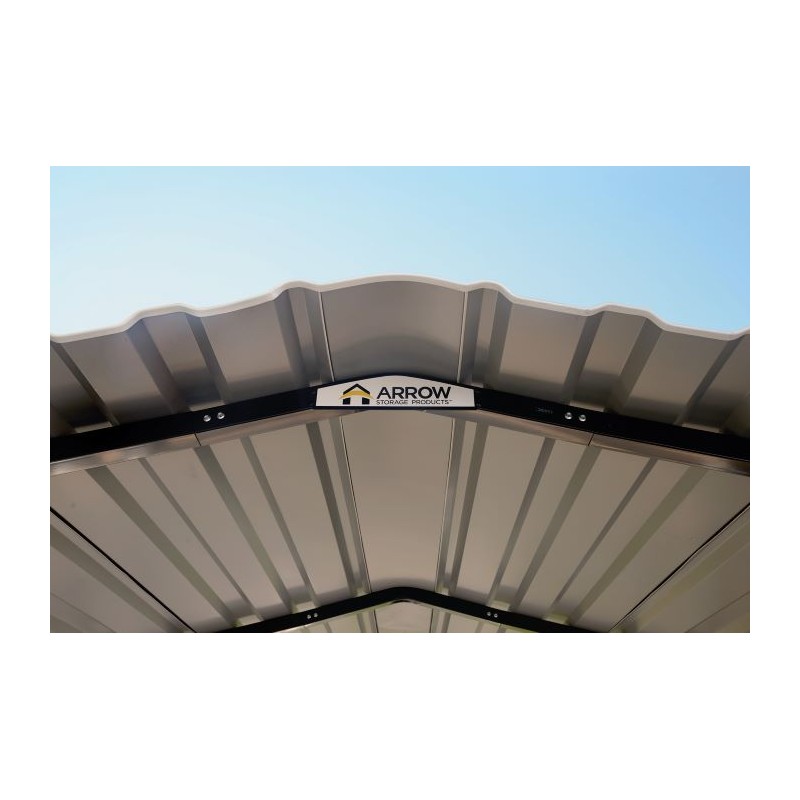 Arrow 2-Sided 12x29x9 Steel Carport Kit - Charcoal (CPHC122909ECL2)