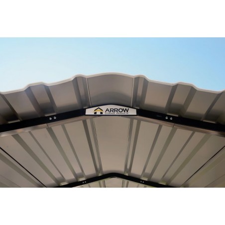 Arrow 2-Sided 12x29x9 Steel Carport Kit - Charcoal (CPHC122909ECL2)