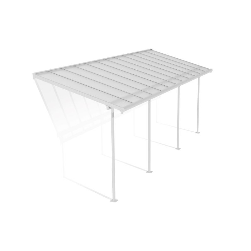 Palram - Canopia 7.5' x 22.5'  Sierra Patio Cover - White/Clear (HG9085)