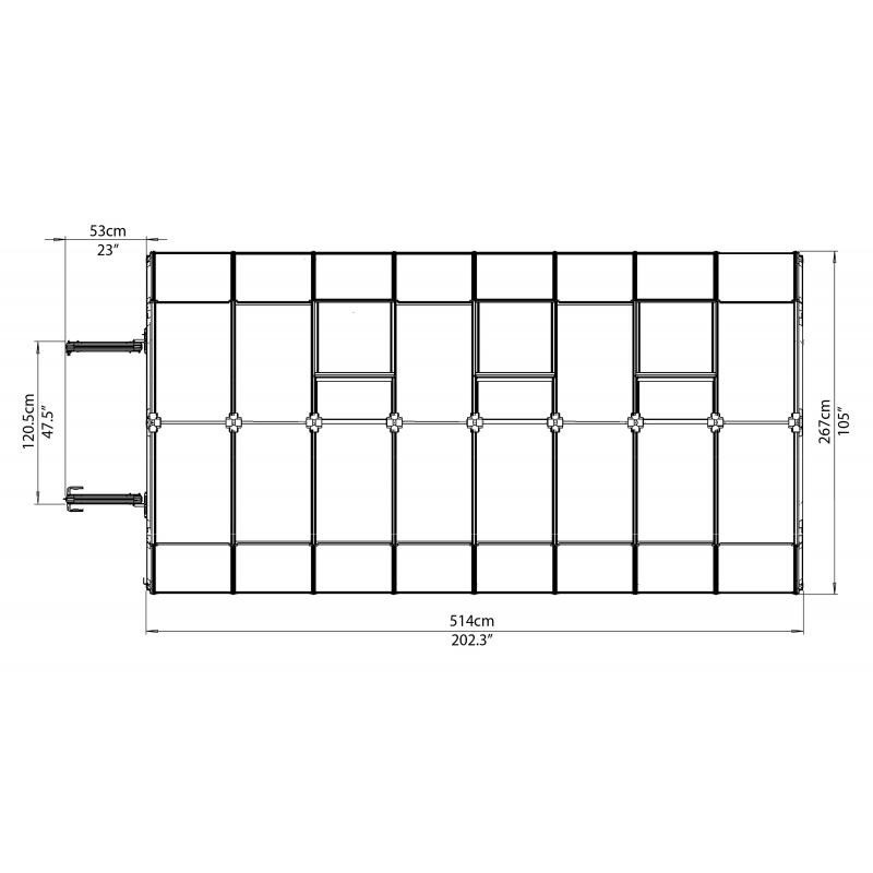 Rion 8'x16'  Grand Gardener 2 Greenhouse Kit - Clear (HG7216C)
