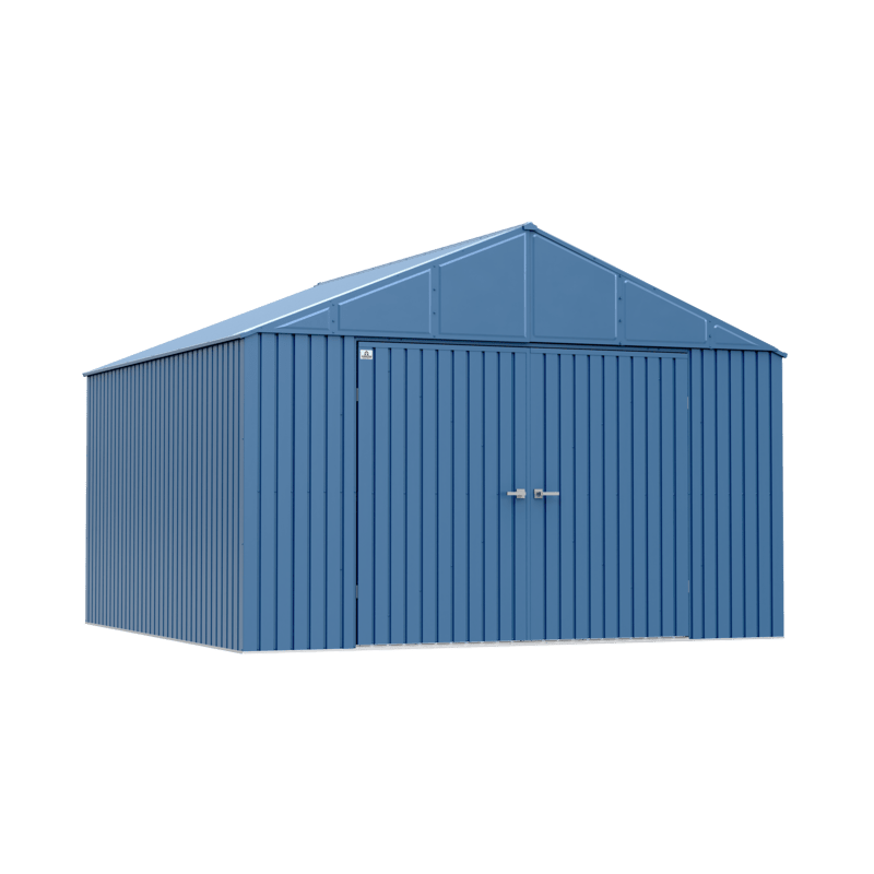 Arrow Elite 14x12 Steel Storage Shed - Blue Grey (EG1412BG)