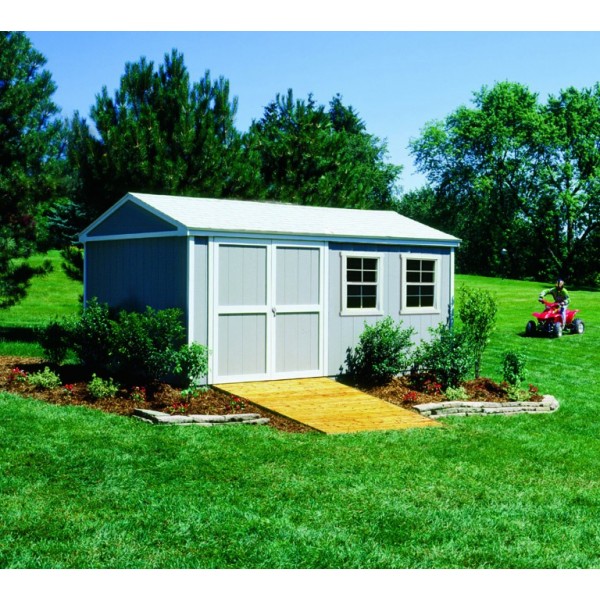 Handy Home Somerset 10x14 Wood Storage Shed Kit with 