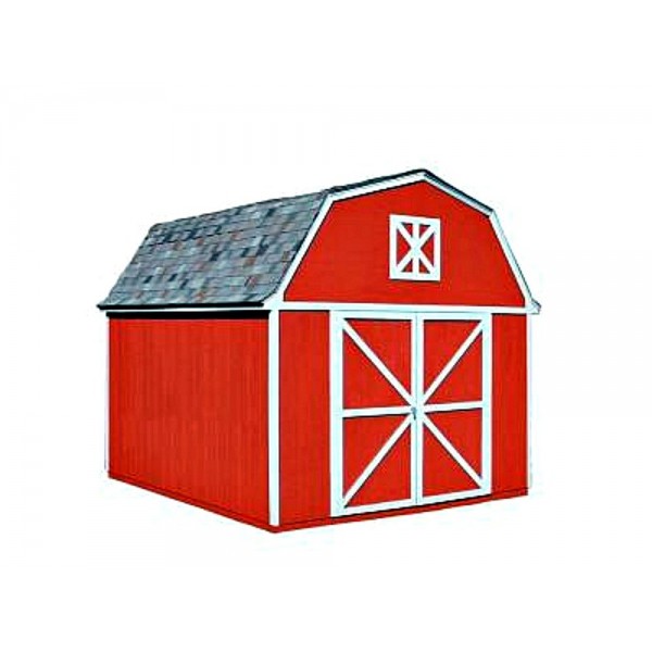 handy home berkley 10x12 wood storage shed kit - barn