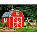 Handy Home Berkley 10x12 Wood Storage Shed w/ Floor - Barn Style (18513-7)