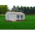 Handy Home Columbia 12x12 Wood Storage Shed w/ Flexible Door locations - Floor Included (18217-4)