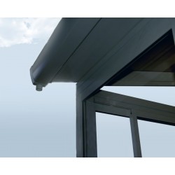 Palram - Canopia 13'x14' SanRemo Patio Enclosure Kit with Screen doors - Gray/Clear (HG9059)