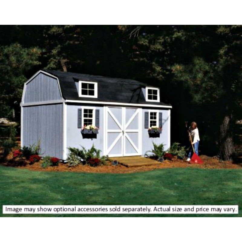 Handy Home Berkley 10x18 Wood Storage Shed w/ Floor - Barn Style (18424-6)