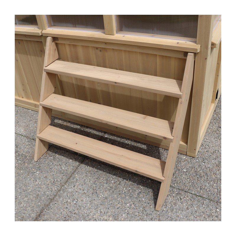 Yardistry Meridian Greenhouse 3 – Tier Wooden Plant Stand (YM11815COM)