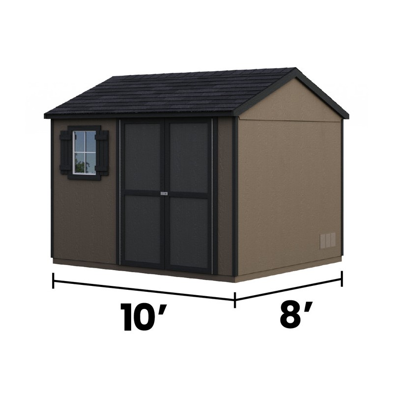 Handy Home Avondale 10x8 Wood Storage Shed Kit with Floor and Window (18242-6)